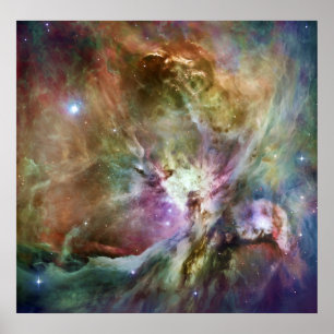 Orion Nebula Composition from Hubble and Spitzer Poster