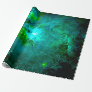 Orion Nebula Deep Teal Green Wrapping Paper
