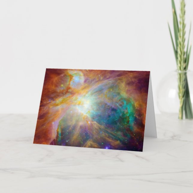 Orion Nebula Hubble Spitzer Space Card (Front)