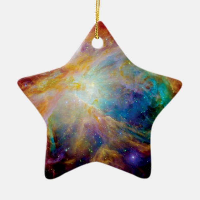 Orion Nebula Hubble Spitzer Telescope Space Photo Ceramic Ornament (Front)