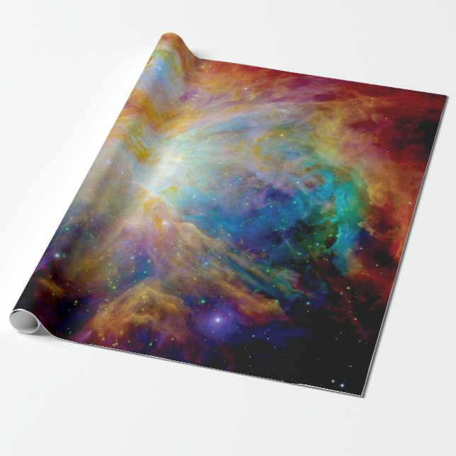 Orion Nebula Hubble Spitzer Telescope Space Photo Wrapping Paper (Unrolled)