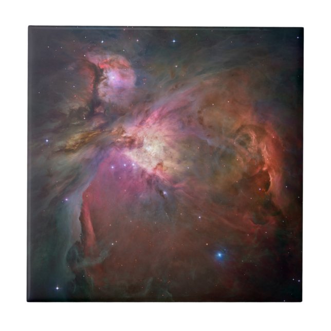 Orion Nebula Hubble telescope space universe cosmo Ceramic Tile (Front)