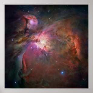 Orion Nebula Hubble telescope space universe cosmo Poster