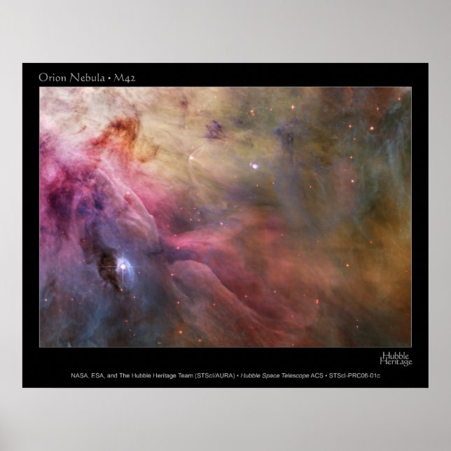 Orion Nebula M42 HST poster (Front)