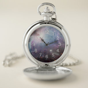 Orion Nebula Messier 78 Pastel Space Photo Pocket Watch