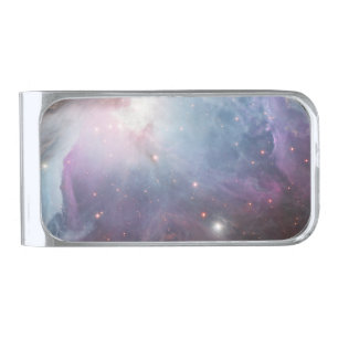 Orion Nebula Messier 78 Pastel Space Photo Silver Finish Money Clip
