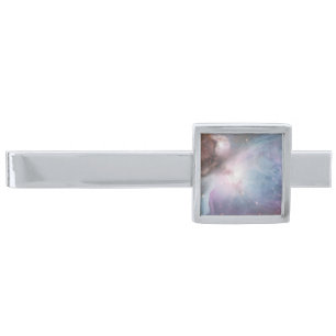 Orion Nebula Messier 78 Pastel Space Photo Silver Finish Tie Bar