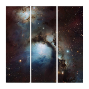 Orion Nebula Messier 78 Real Space Photo Triptych