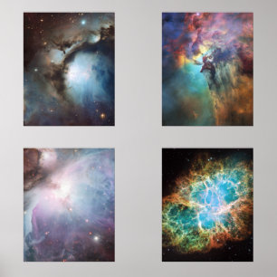 Orion Nebula Messier 78 Real Space Photo Wall Art Sets