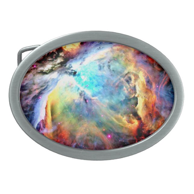 Orion Nebula Oval Belt Buckle (Front)