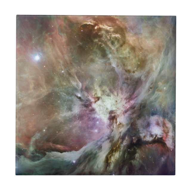 Orion Nebula Pastels Ceramic Tile (Front)