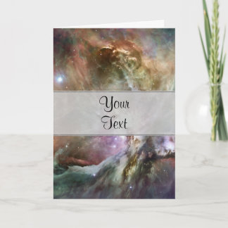 Orion Nebula Pastels Letterpress Thank You Card