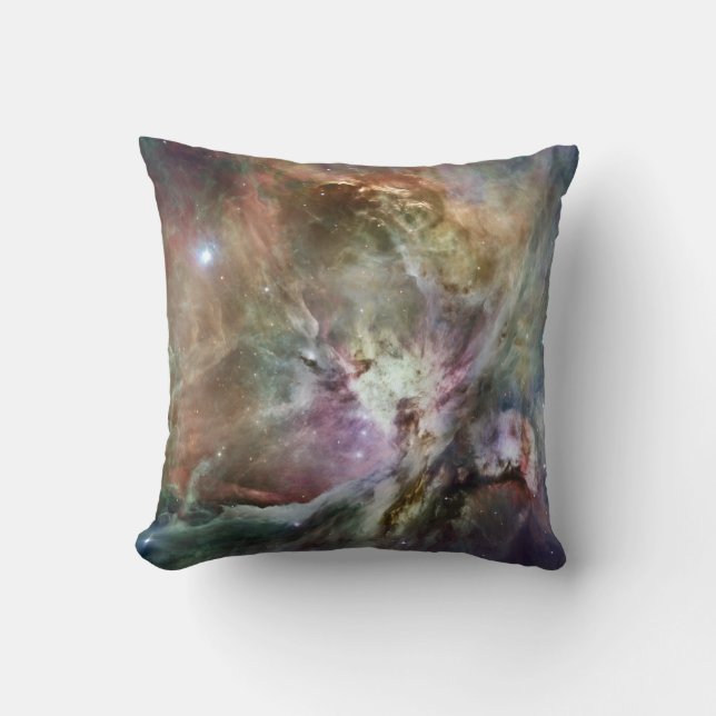 Orion Nebula Pastels Throw Pillow (Front)