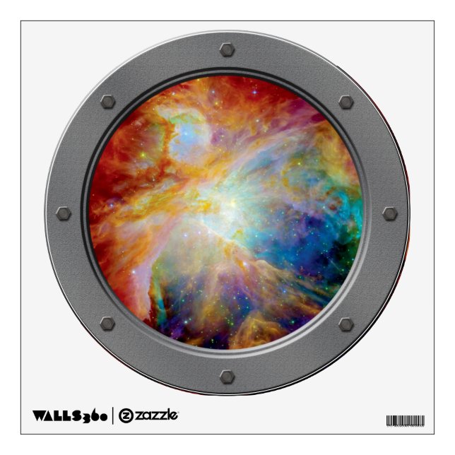 Orion Nebula Porthole View Wall Decal (Front)
