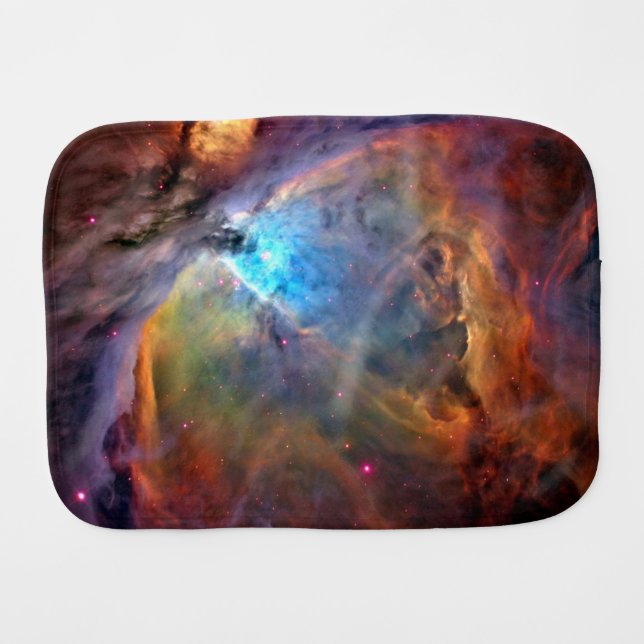 Orion Nebula Space Galaxy Burp Cloth (Front Horizontal)