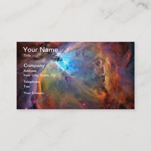 Customizable Orion Nebula Space Galaxy Business Card Template