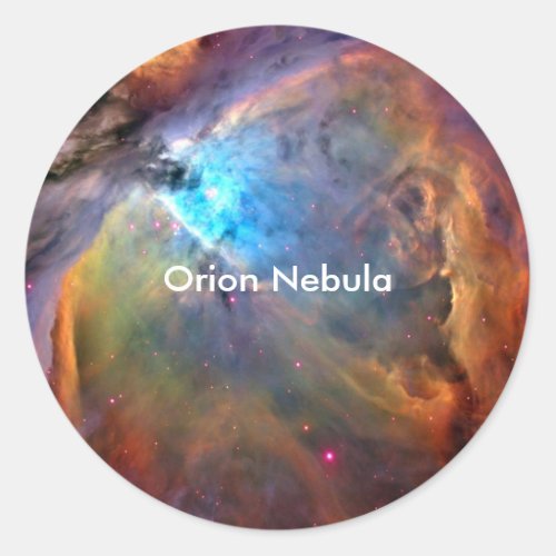 Orion Nebula Space Galaxy Classic Round Sticker