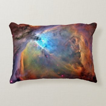 Orion Nebula Space Galaxy Decorative Pillow by galaxyofstars at Zazzle