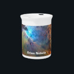 Orion Nebula Space Galaxy Drink Pitcher<br><div class="desc">The Orion Nebula is a colorful formation of clouds and dust scattered throughout the galaxy that creates new stars. These massive, young stars give shape to the nebula with pillars of dense gas that may be the homes of more budding stars. The Orion Nebula is revealed in vivid detail in...</div>