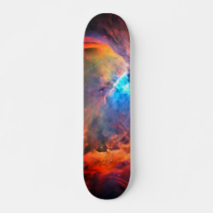 Orion Nebula Space Galaxy high contrast Skateboard