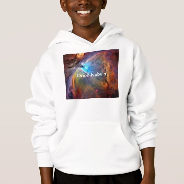 Orion Nebula Space Galaxy Kids Hoodie (Front)