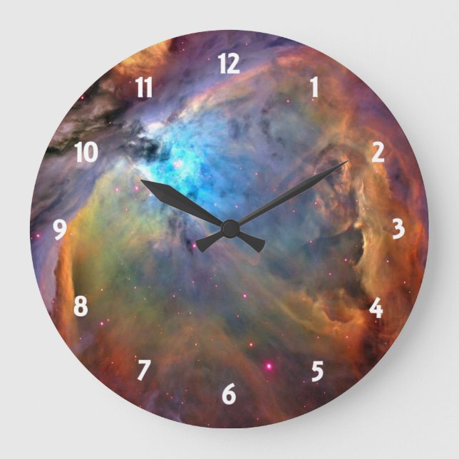 Orion Nebula Space Galaxy Large Clock (Front)