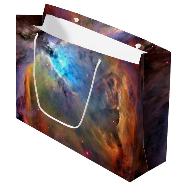 Orion Nebula Space Galaxy Large Gift Bag (Front Angled)