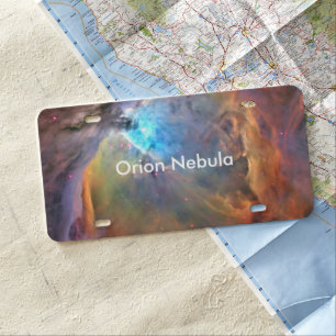 Orion Nebula Space Galaxy License Plate