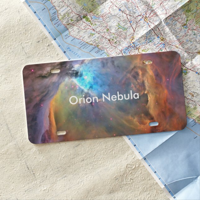 Orion Nebula Space Galaxy License Plate (In Situ)