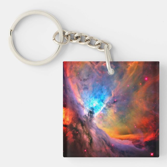 Orion Nebula Space Galaxy low contrast Keychain (Front)