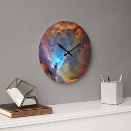 Orion Nebula Space Galaxy low contrast Large Clock