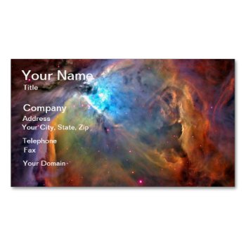 Orion Nebula Space Galaxy Magnetic Business Card by galaxyofstars at Zazzle