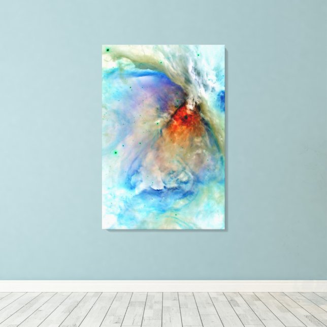 Orion Nebula Space Galaxy negative Canvas Print (Insitu(Wood Floor))