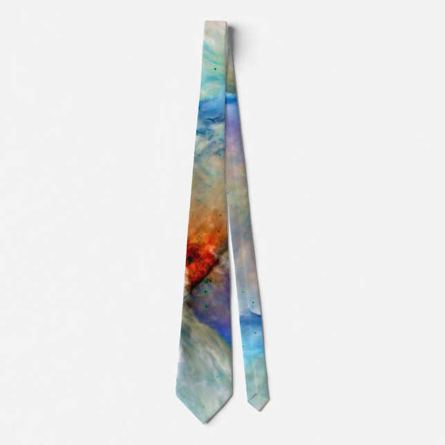 Orion Nebula Space Galaxy negative Neck Tie (Front)
