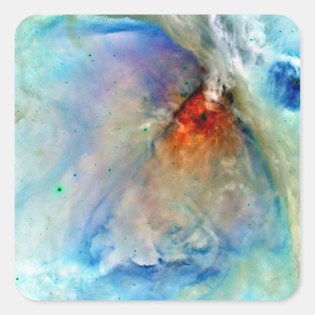 Orion Nebula Space Galaxy negative Square Sticker (Front)