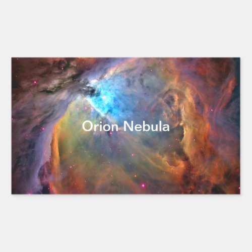 Orion Nebula Space Galaxy Rectangular Sticker