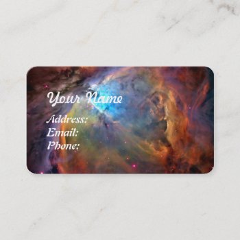 Orion Nebula Space Galaxy Round Corners Business Card by galaxyofstars at Zazzle