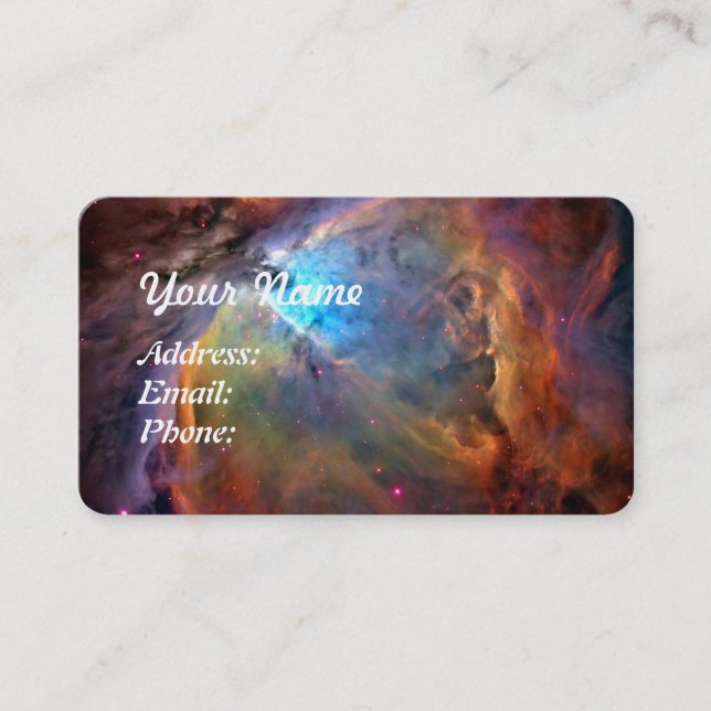 Orion Nebula Space Galaxy Round Corners Business Card (Front)