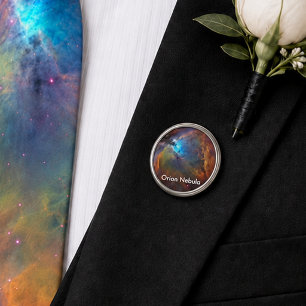 Orion Nebula Space Galaxy Round Lapel Pin