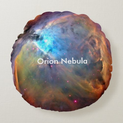 Orion Nebula Space Galaxy Round Pillow