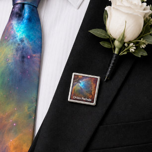 Orion Nebula Space Galaxy Silver Finish Lapel Pin