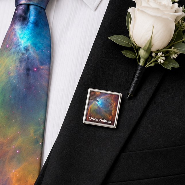 Orion Nebula Space Galaxy Silver Finish Lapel Pin (Orion Nebula Space Galaxy Silver Finish Lapel Pin)