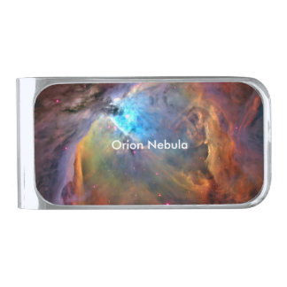 Orion Nebula Space Galaxy Silver Finish Money Clip