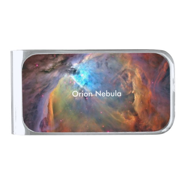 Orion Nebula Space Galaxy Silver Finish Money Clip (Front)