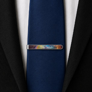 Orion Nebula Space Galaxy Silver Finish Tie Clip
