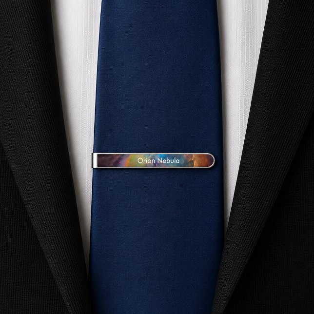 Orion Nebula Space Galaxy Silver Finish Tie Clip (Orion Nebula Space Galaxy Silver Finish Tie Clip)