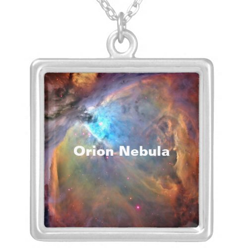 Orion Nebula Space Galaxy Silver Plated Necklace