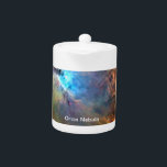 Orion Nebula Space Galaxy Teapot<br><div class="desc">Amazing abstract product with the universe. The Orion Nebula is a colorful formation of clouds and dust scattered throughout the galaxy that create new stars. These massive, young stars give shape to the nebula with pillars of dense gas that may be the homes of more budding stars. The Orion Nebula...</div>