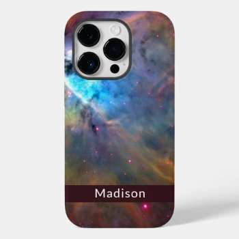 Orion Nebula Space Galaxy Your Name Case-mate Iphone 14 Pro Case by galaxyofstars at Zazzle