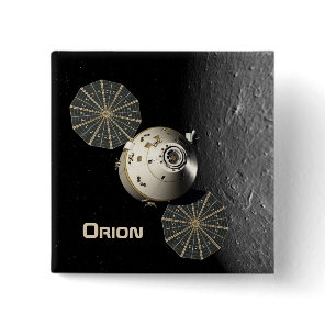 Orion Spacecraft in Lunar Orbit Button